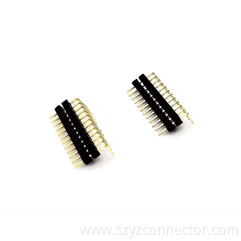 1.0mm Pitch Pin Header Right Angle Double Contact H1.01.5mm 12P-150P (2)